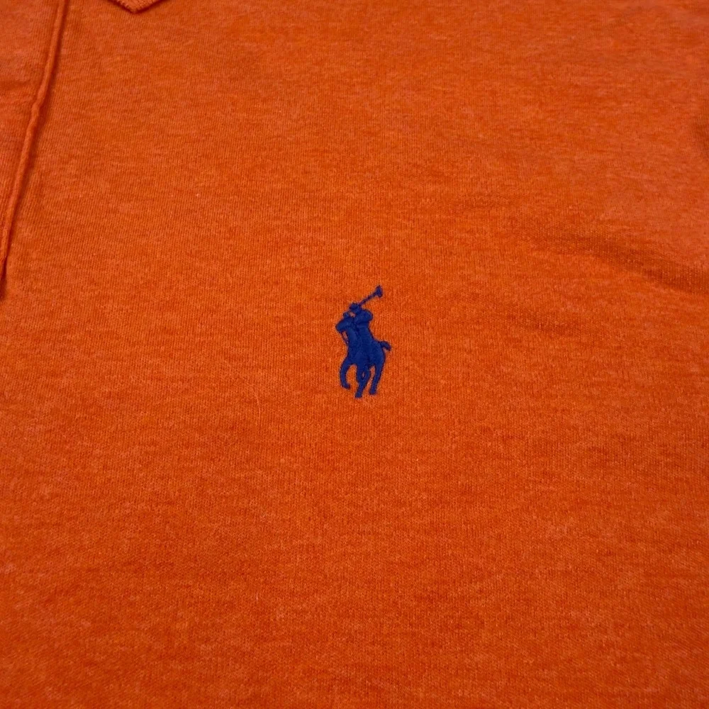 Polo Ralph Lauren Mens XL Polo Shirt Orange Heathered Blue Pony Logo
